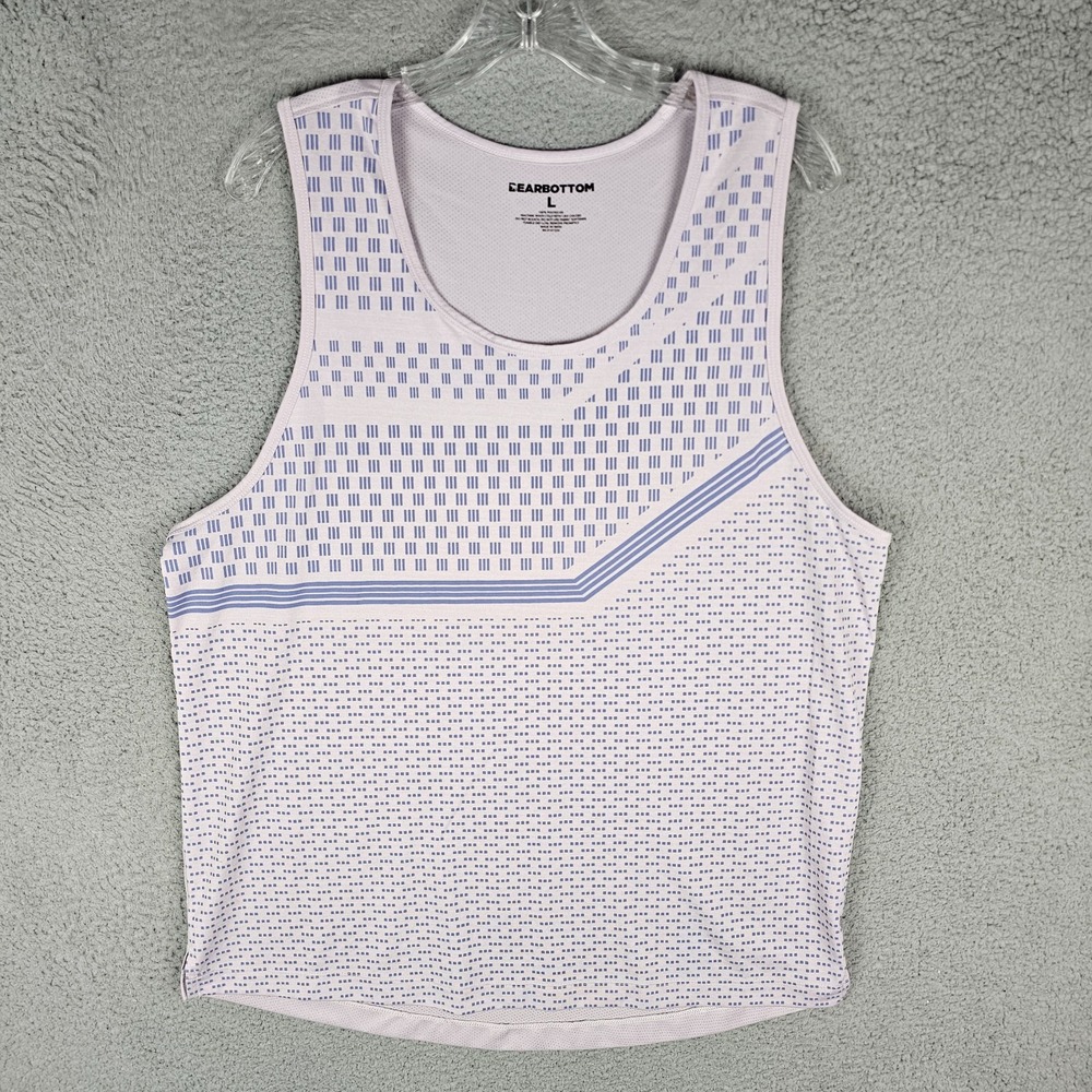 Bearbottom‎ Tank Top Men's Large Printed Mesh Lightweight Wide Strap Round Neck